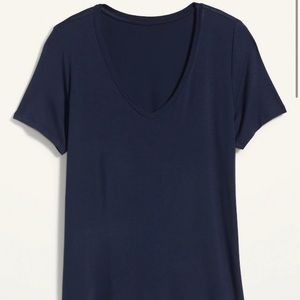 Navy Blue V neck T shirt